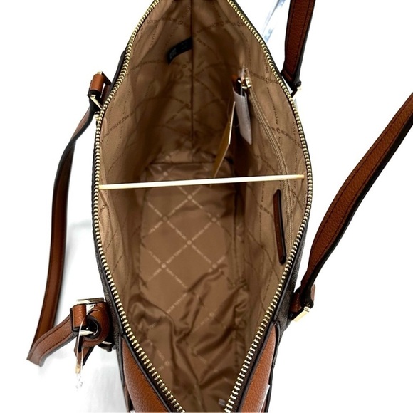 Michael Kors Large Charlotte Tote Bag & Large Double Zip Wallet Brown (NWT) - Picture 9 of 14